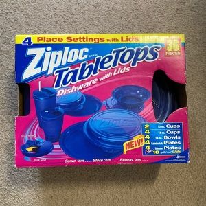 36 Pieces Ziploc TableTops Dishware